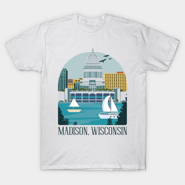 Madison Wisconsin T-Shirt by MajorCompany